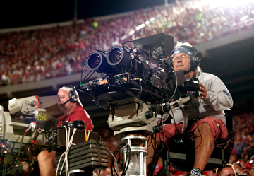  3D production cameras used during the USC at Ohio State college football telecast on ESPN