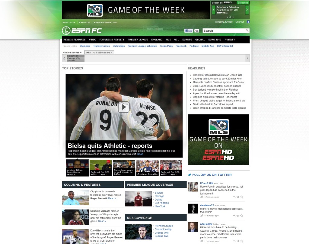 ESPNFC: Official Launch Screenshots