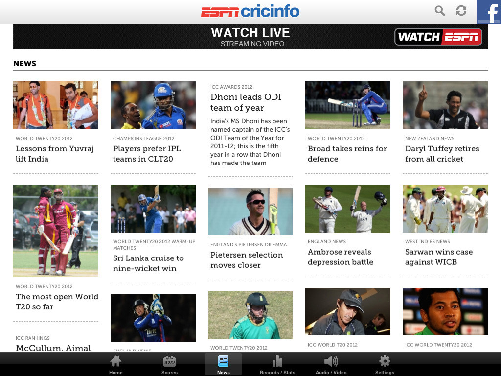 Cric iPad Images