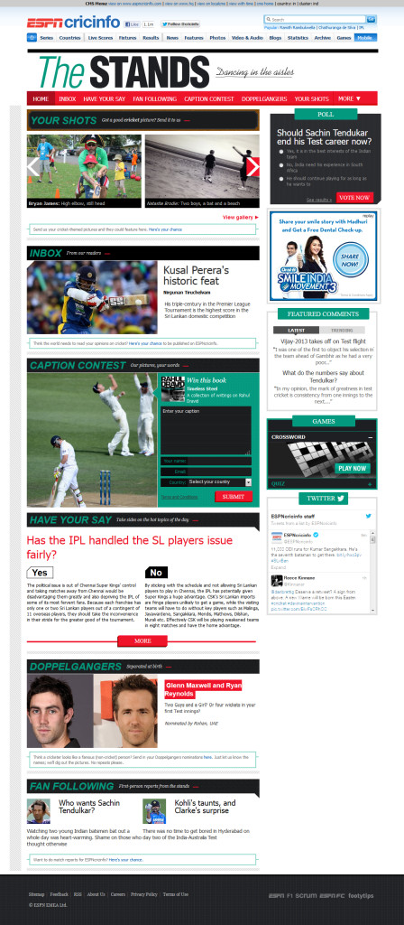 IPL SEASON ON ESPNCRICINFO: INNOVATIVE NEW COVERAGE AND PRODUCTS