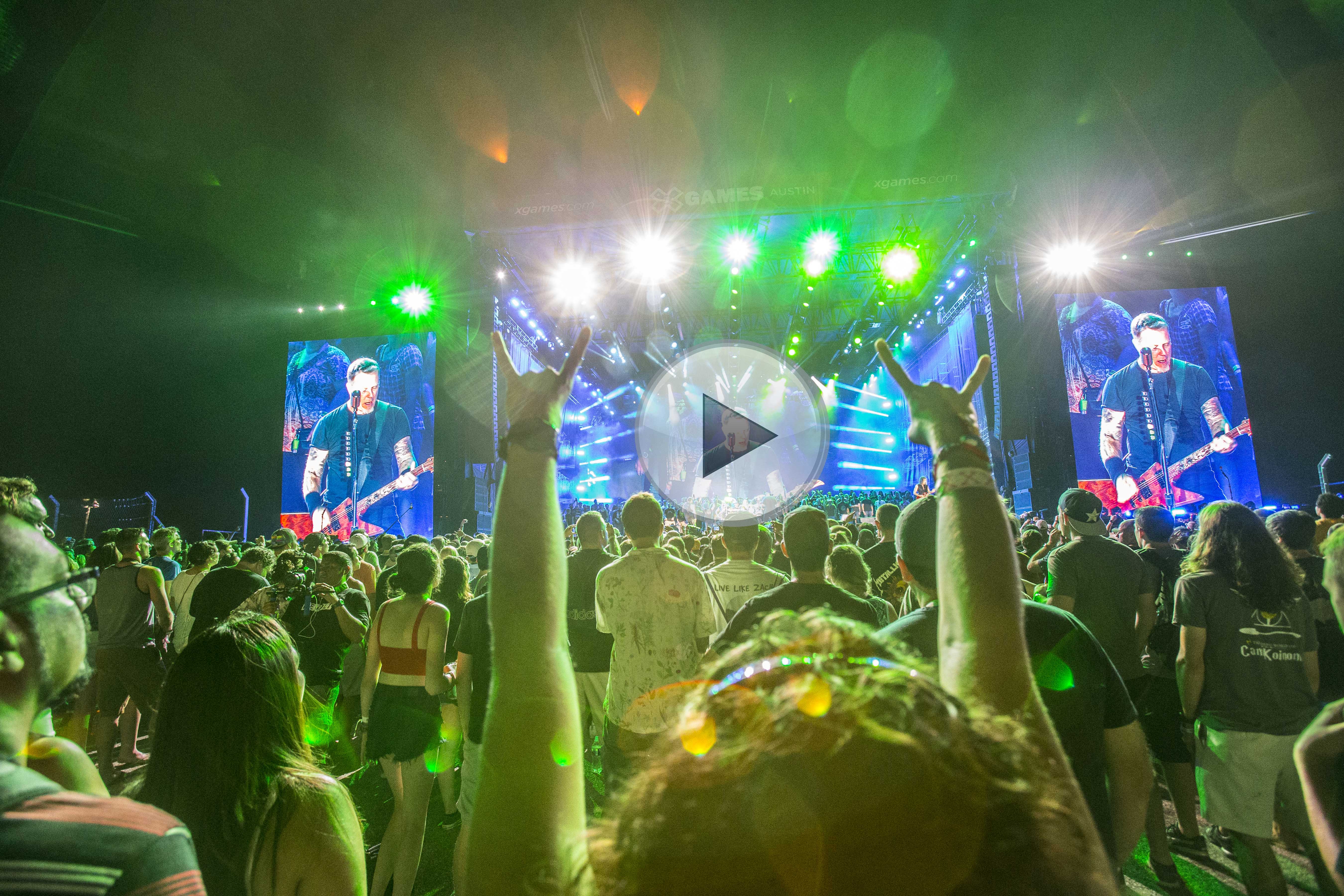Austin, TX - June 6, 2015 - Circuit of The Americas: Metallica performing at X Games Austin 2015 (Photo by Tomas Zuccareno / ESPN Images)