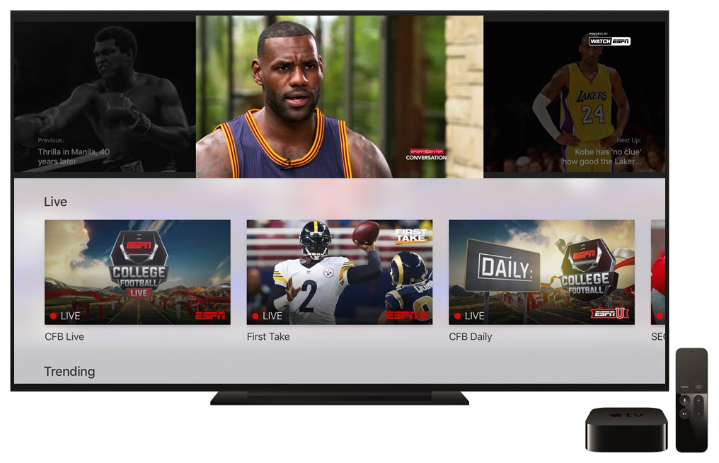 WatchESPN Available on the New Apple TV