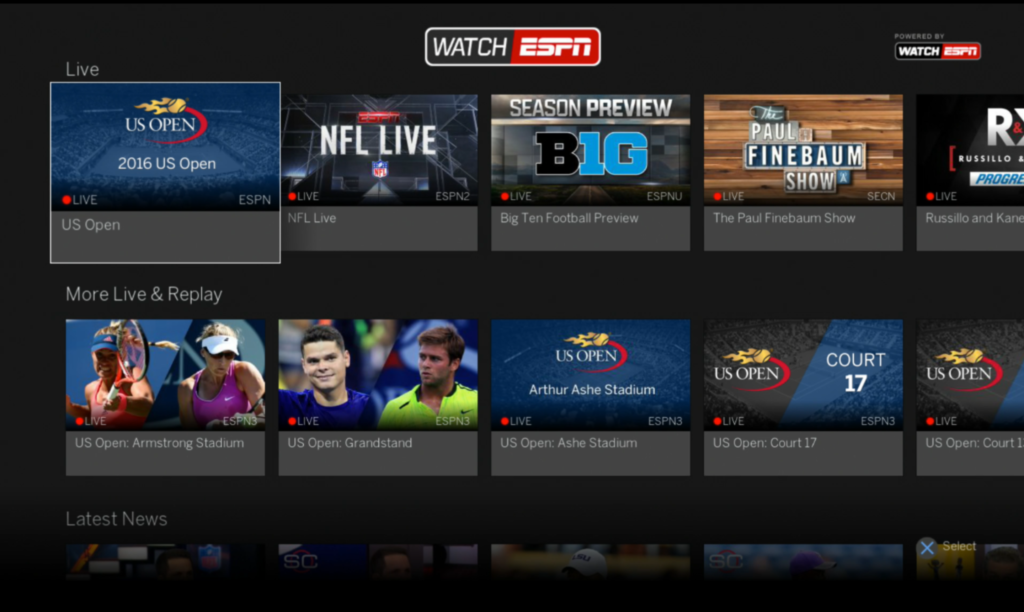 WatchESPN Launches on PlayStation 4