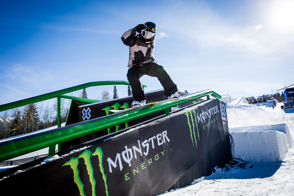 Aspen, CO - January 26, 2016 - Buttermilk Mountain: Spencer O'Brien competing in Women's Snowboard SlopeStyle during X Games Aspen 2016 (Photo by Chasen Marshall / ESPN Images)