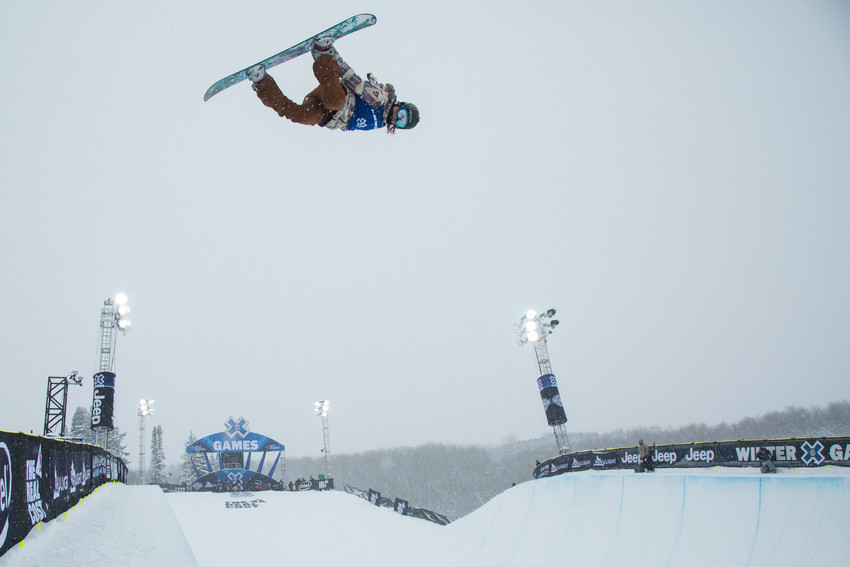 Aspen, CO - January 31, 2016 - Buttermilk Mountain: Chloe Kim competing in Women's Ski SuperPipe Final during X Games Aspen 2016 (Photo by Pete Demos / ESPN Images)