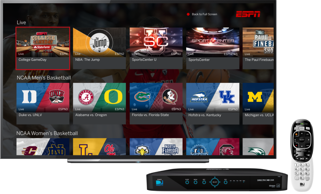 ESPN App on AT&T DIRECTV Set Top Boxes