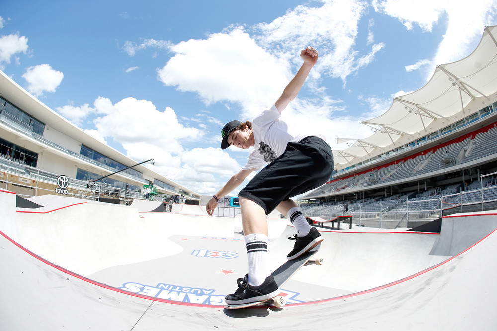 Austin, TX - June 2, 2016 - Circuit of The Americas: Tom Schaar competing in Toyota Skateboard Park Men's during X Games Austin 2016 (Eddie Perlas / ESPN Images)