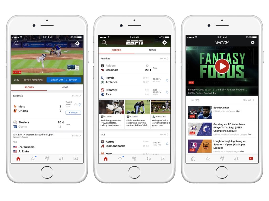 ESPN today released its 5.10 update to the ESPN App for iOS and Android featuring a new “Watch” tab that allows users to access and stream the live events and shows they want in a more personalized and discoverable way. The launch is the latest effort to integrate more live and on-demand video content directly into the ESPN App for a comprehensive, one-stop shop for sports fans.