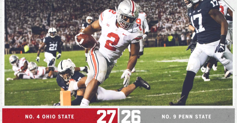 College Football, OSU vs Penn St