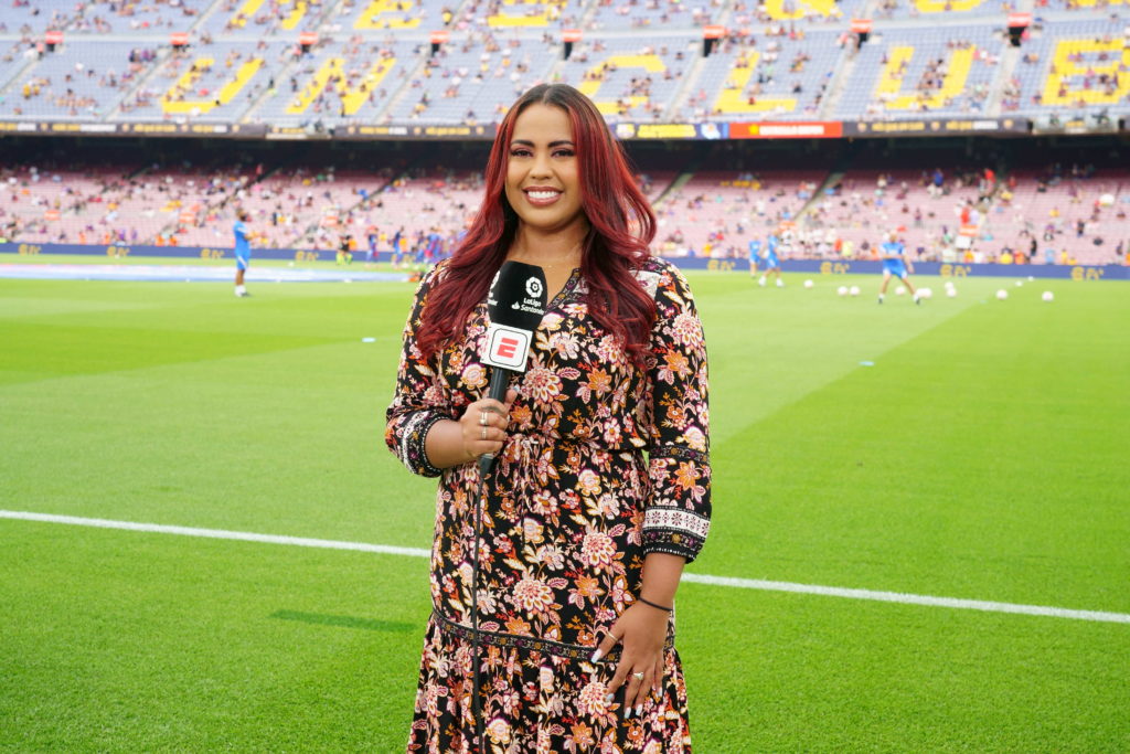 Alexis Nunes is ESPN’s lead and only Europe-based soccer and cricket reporter.  She also co-hosts ESPN FC, ESPN’s soccer news and information program, which streams in English on ESPN+ in the U.S and on ESPN throughout the Caribbean.