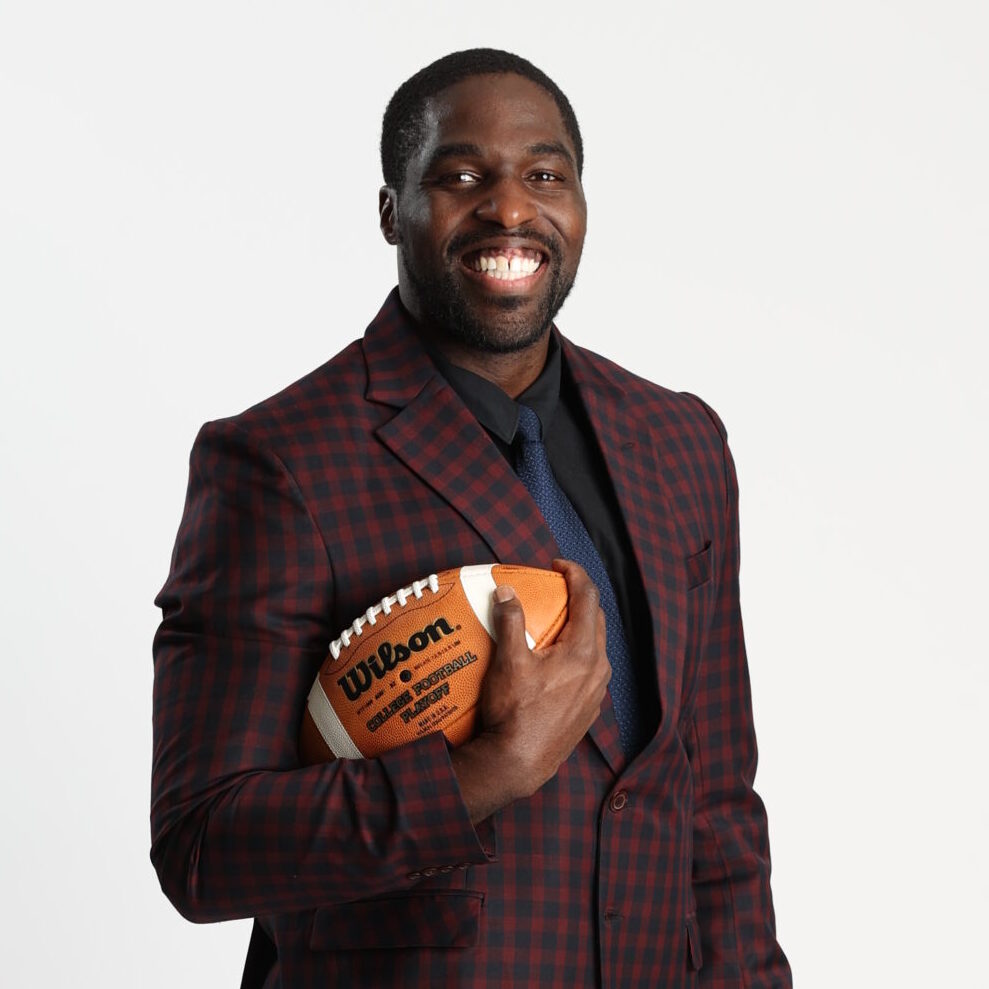 Former University of Texas and NFL linebacker Sam Acho joined ESPN in 2021 as part of the platform’s comprehensive college football coverage team, primarily serving as a lead studio voice on college football Saturdays on ESPN2 and calling select college football matchups.